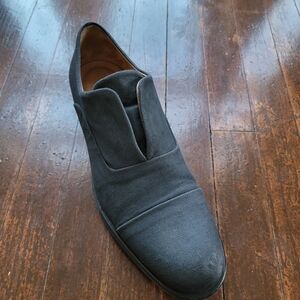 John Varvatos Charcoal Canvas Derby Shoes Sz.10